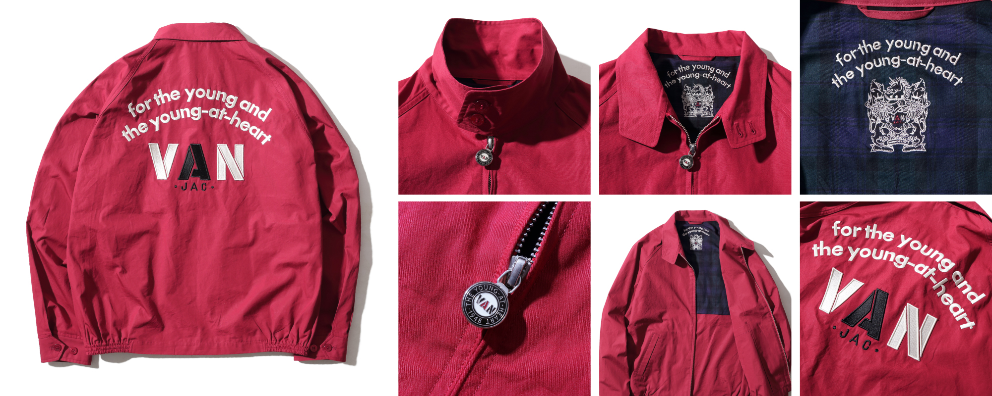 【別注品・新品】VAN JACKET　バックロゴ　カバーオール　Red　LL VAN STORE