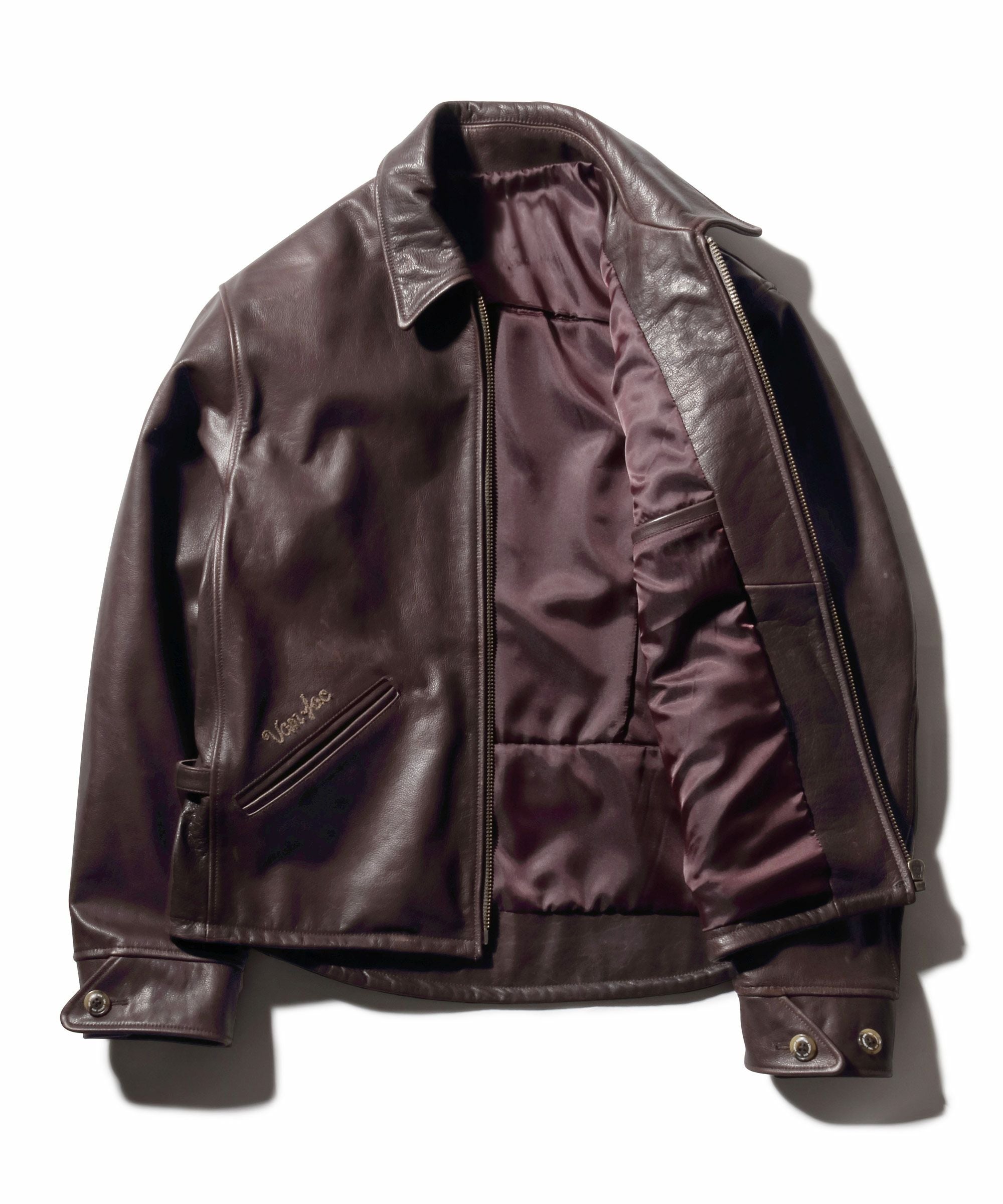 ス*ブ様 90s VANJACKET　レザージャケット VAN レザージャケット 革ジャン バックロゴ ダメージ 90s オールド