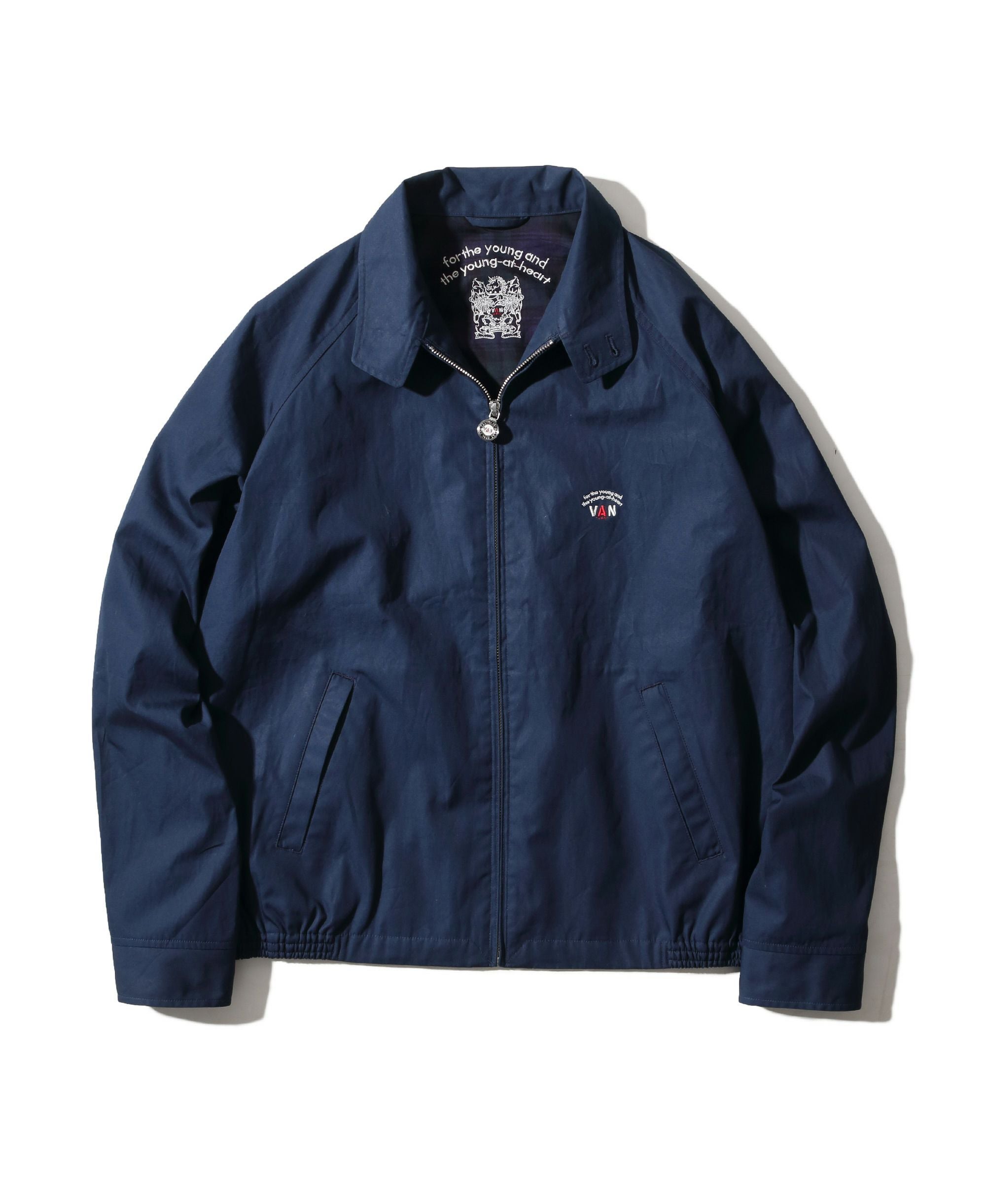 VAN JACKET JAC スイングトップ ブルー　バックプリント VAN ヴァン コーチジャケット バックプリント 刺繍 ブルー系 LL メンズ