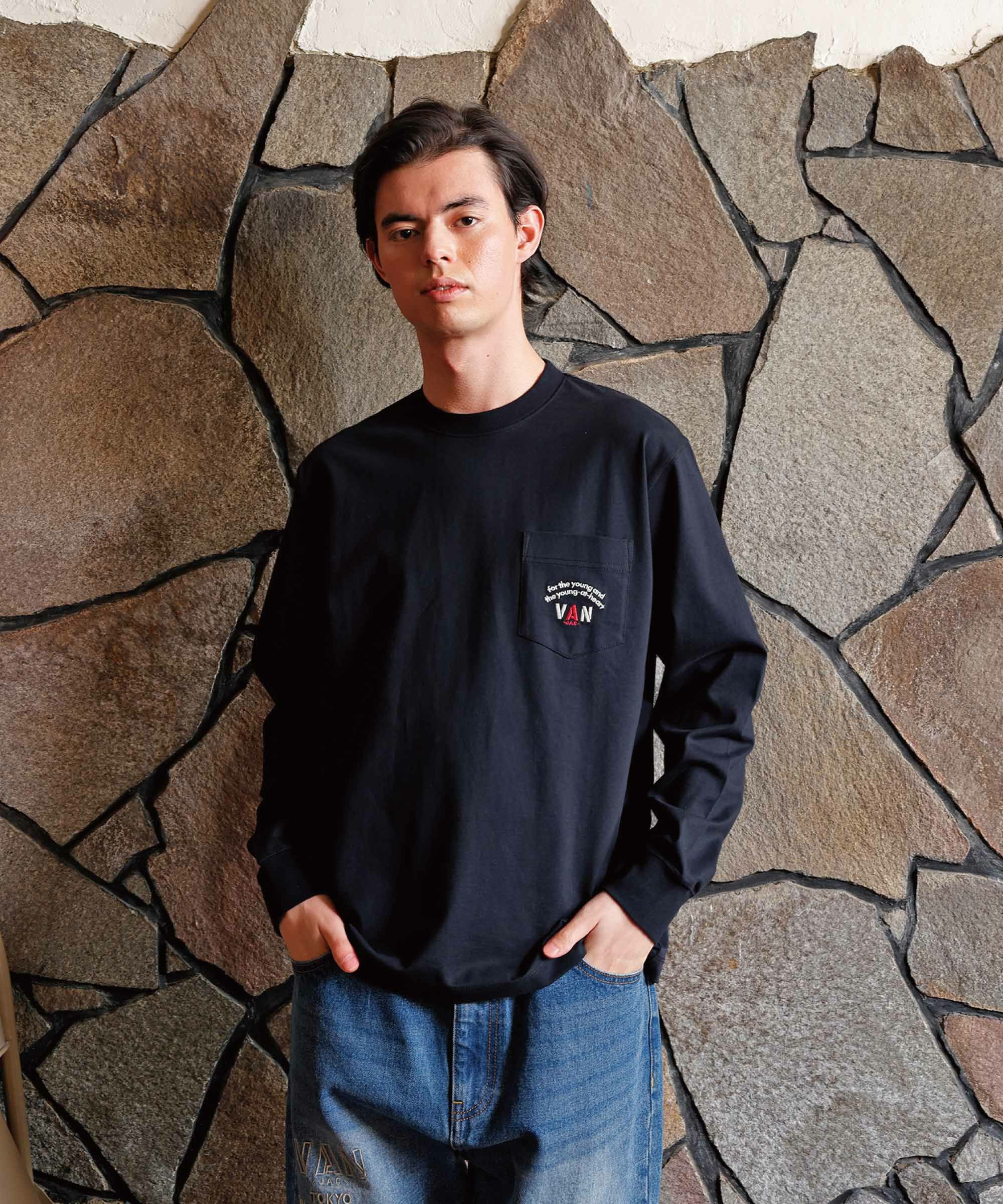 ロングスリーブTシャツ＜ワンポイントアーチロゴ刺繍＞ ｜ VAN STORE