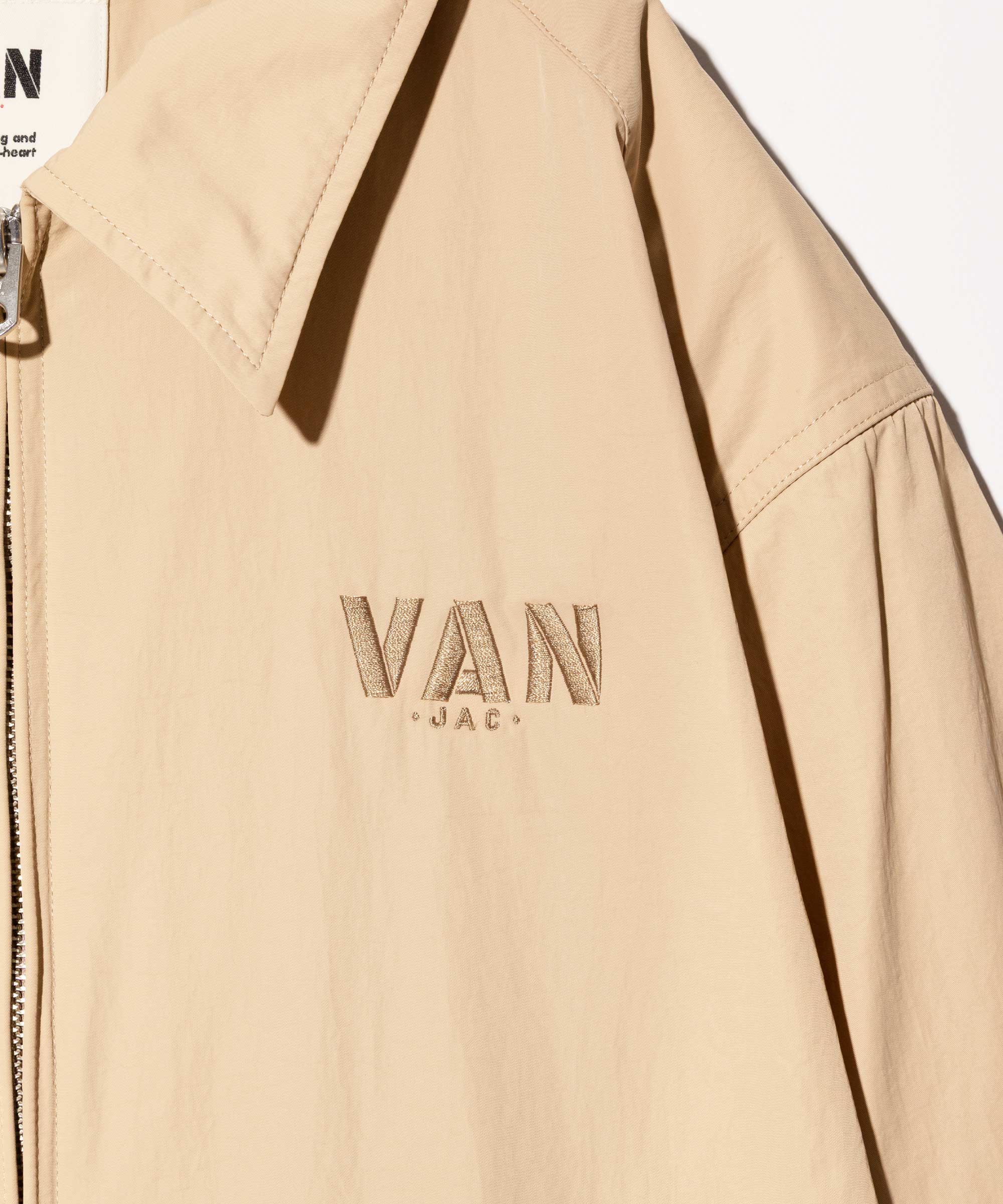 希少■VAN JACKET ブルゾン　ワッペン　刺繍　ベージュ　L ワッペン刺繍ブルゾン ｜ VAN STORE
