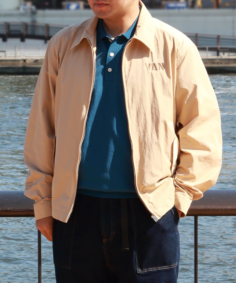 希少■VAN JACKET ブルゾン　ワッペン　刺繍　ベージュ　L ワッペン刺繍ブルゾン ｜ VAN STORE