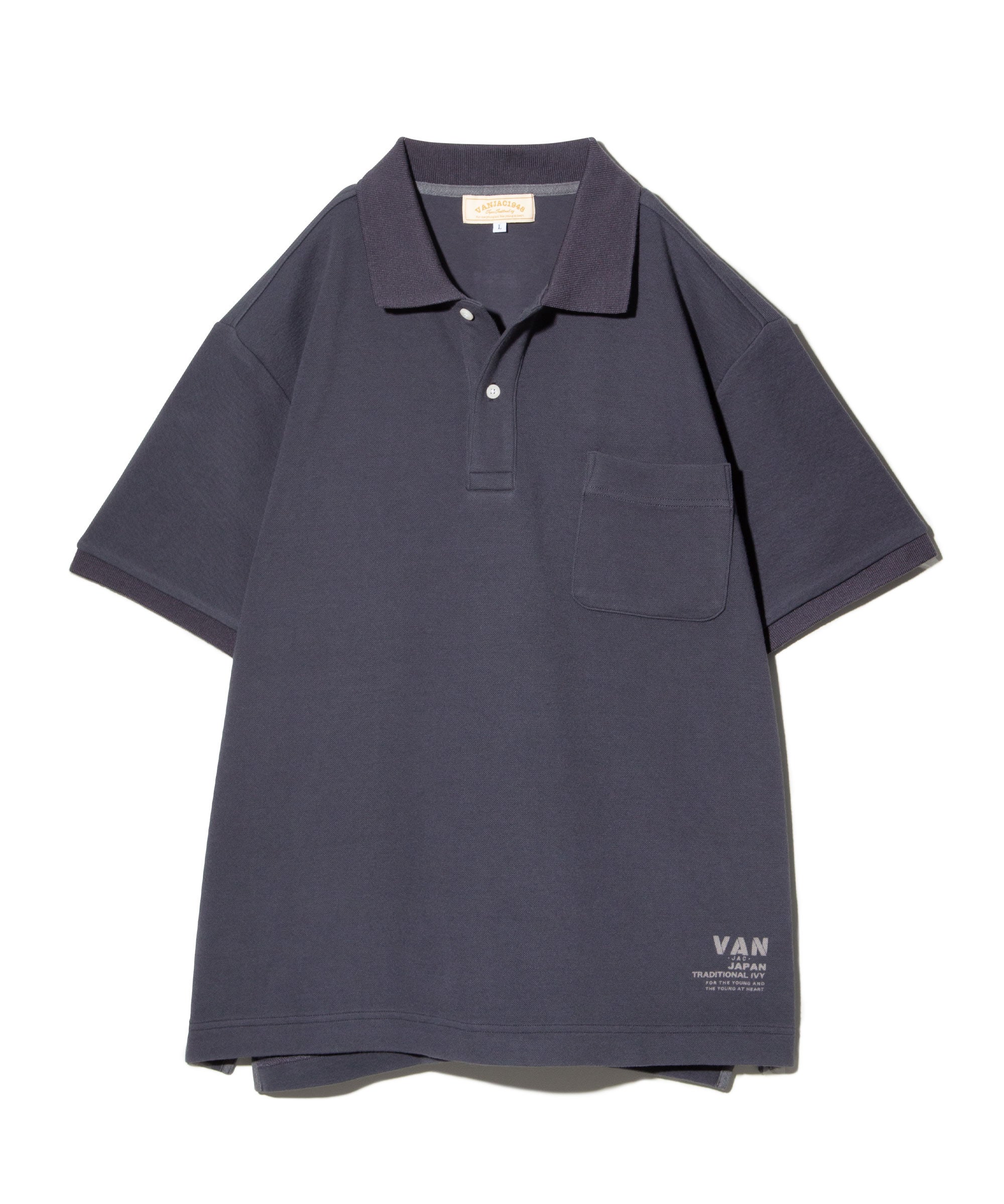 バックロゴポロシャツ＜抜染プリント＞＜ダブルフェイス＞ ｜ VAN STORE