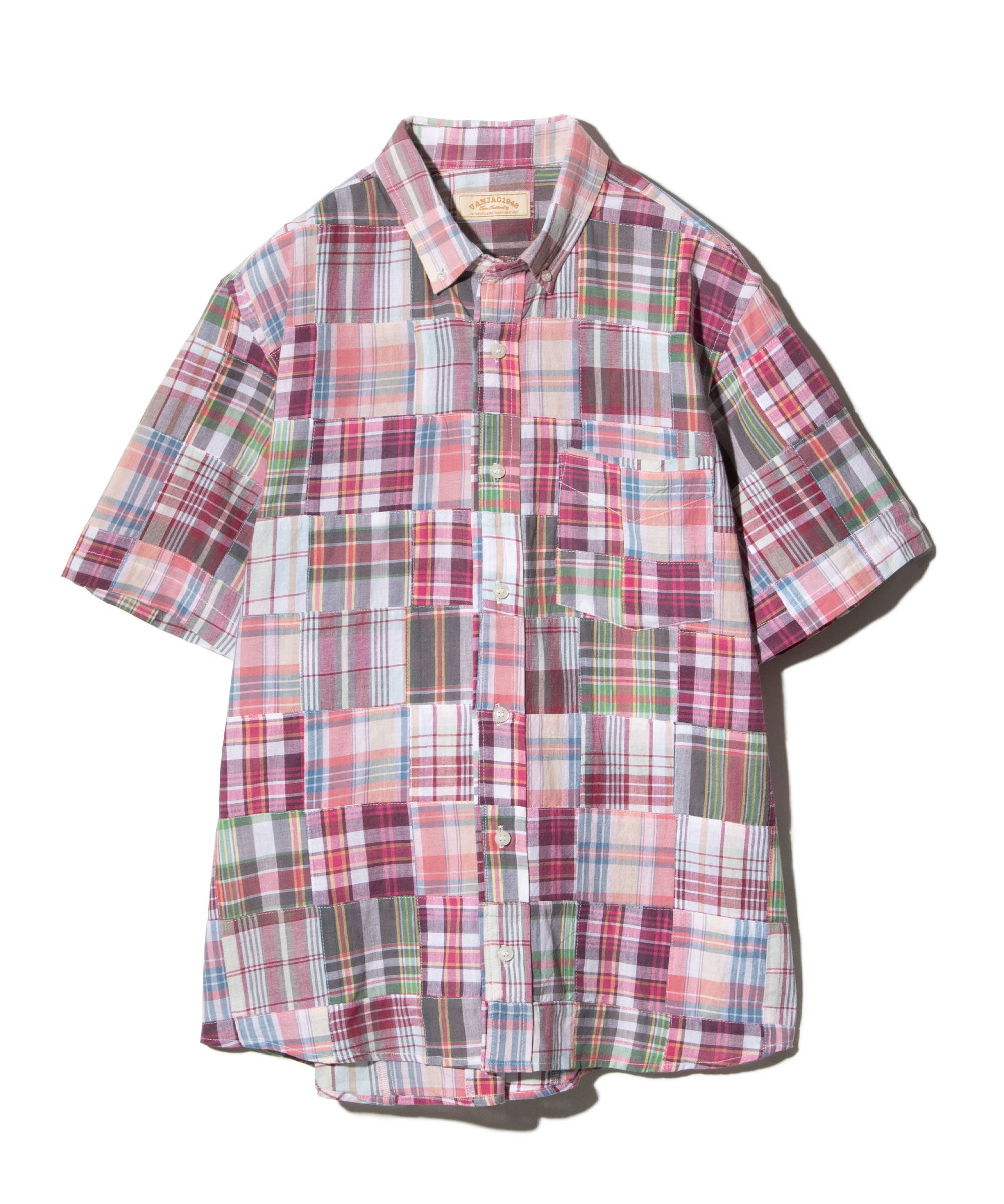 ショートBDシャツ＜パッチワークマドラス＞ ｜ VAN STORE