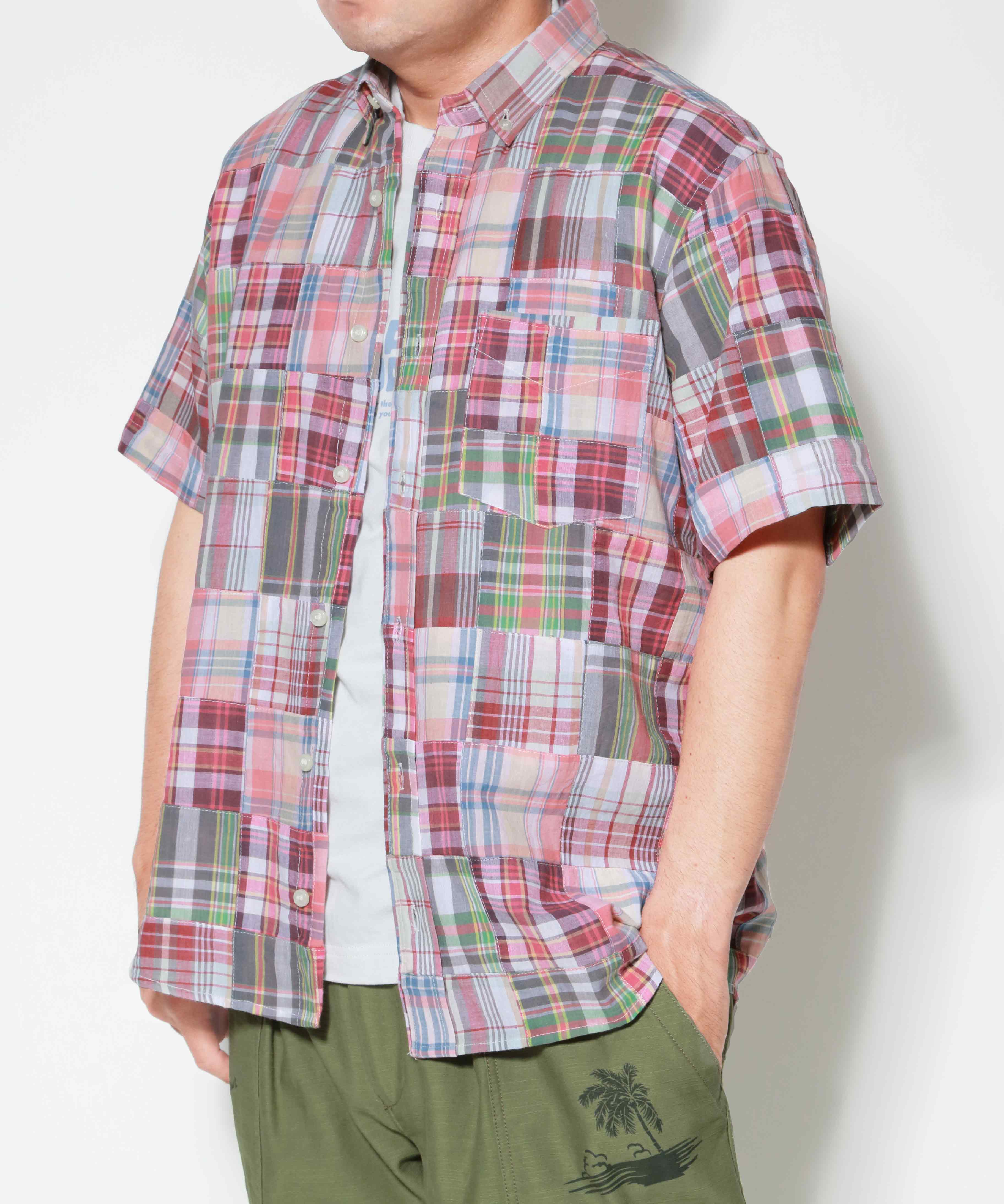 ショートBDシャツ＜パッチワークマドラス＞ ｜ VAN STORE