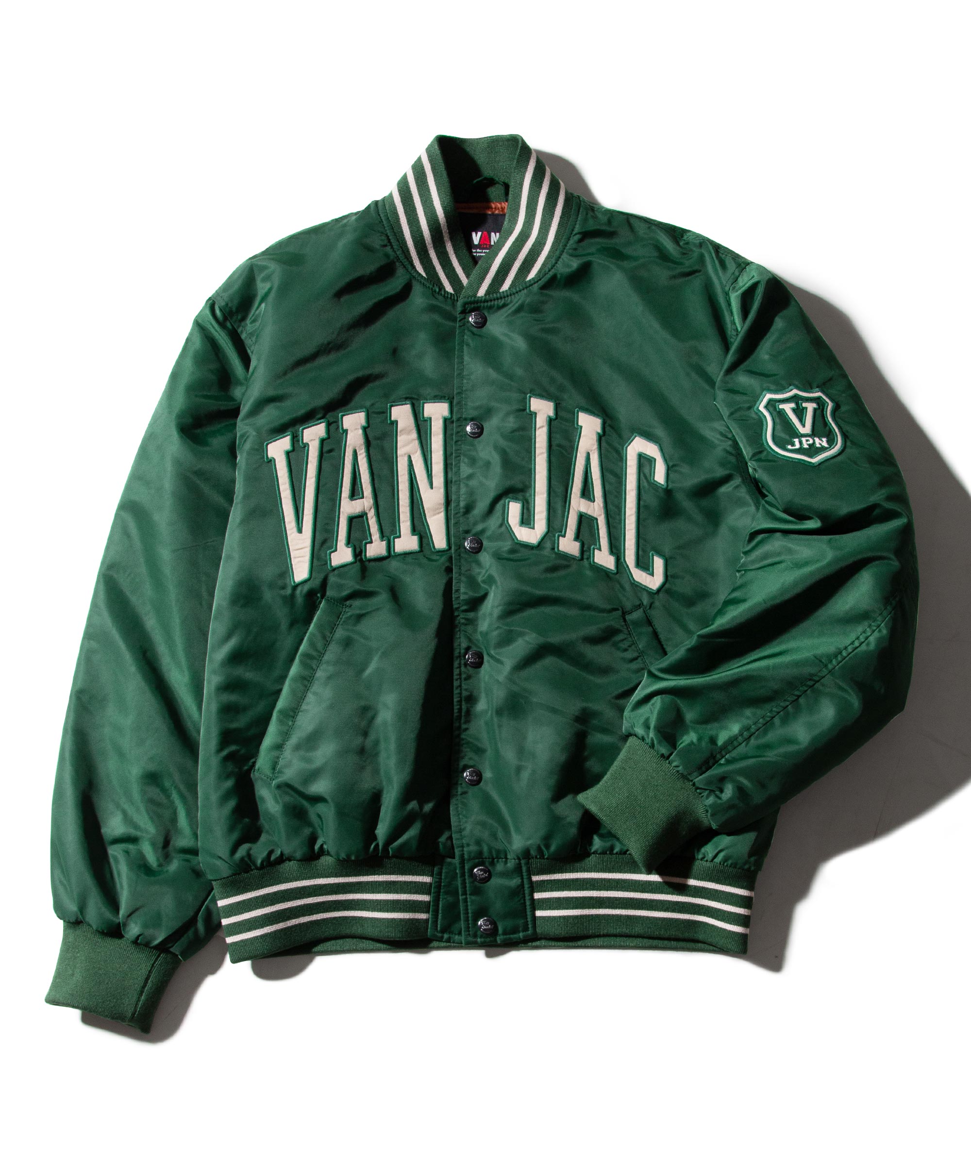 Ever Green スタジャン　ナイロンジャケット L ナイロンスタジアムジャンパー ｜ VAN STORE